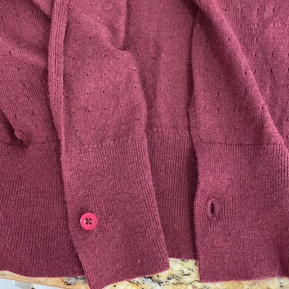 Lululemon Athletica burgundy color button closure yoga workout cardigan size 6 - Picture 6 of 9